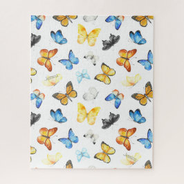 Mooi patroonpatroon met vlinder met naam legpuzzel
