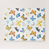 Mooi patroonpatroon met vlinder met naam legpuzzel (Horizontaal)