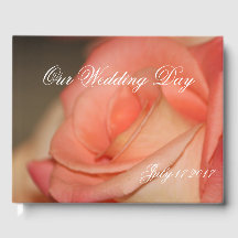 Mooi Peach Roos bruiloft gastenboek