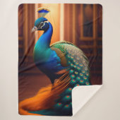 Mooi Peacock Sherpa Blanket Deken (Voorkant)