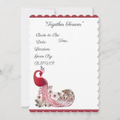 Mooi Peacock-Vrijgezellenfeest Kaart (Achterkant)