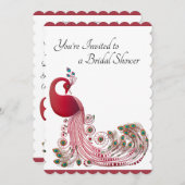 Mooi Peacock-Vrijgezellenfeest Kaart (Voorkant / Achterkant)