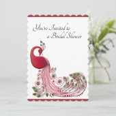 Mooi Peacock-Vrijgezellenfeest Kaart (Staand voorkant)