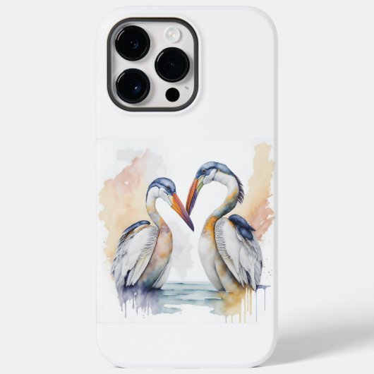 Mooi Pelikaan Paar, Pelikaan Liefde Bonden Case-Mate iPhone Case (Achterkant)