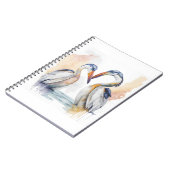 Mooi Pelikaan Paar, Pelikaan Liefde Bonden Notitieboek (Linkerzijde)