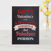 Mooi Persoon Glitter Valentijnkaart Kaart (Gele Bloem)
