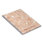 Mooi Perzik Glitter Dromen Notitieboek (Rechterzijde)