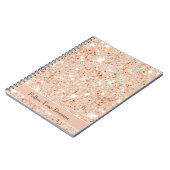 Mooi Perzik Glitter Dromen Notitieboek (Linkerzijde)