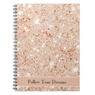 Mooi Perzik Glitter Dromen Notitieboek