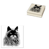 Mooi Perzisch kattenportret Rubberstempel (Gestempeld)