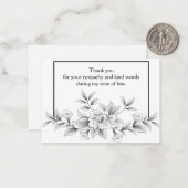 Mooi Petal bedankt Notitiekaartje (Voorkant / Achterkant in situ)