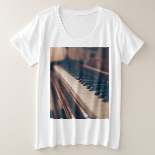 Mooi Piandesign Grote Maat T-shirt (Design voorkant)