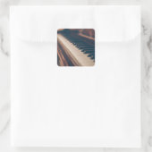 Mooi Piandesign Vierkante Sticker (Tas)