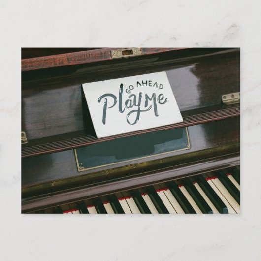 Mooi piano briefkaart (Voorkant)