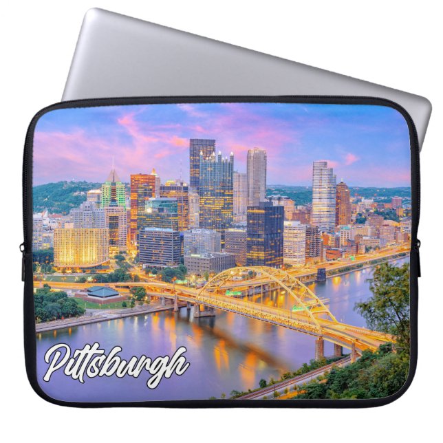 Mooi Pittsburgh, Pennsylvania Laptop Sleeve (Voorkant)
