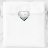 Mooi Platina Hart Onze Bruiloft Sticker (Tas)