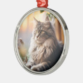 Mooi pluizig kat Ornament (Links)