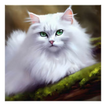 Mooi pluizig kattenschilderij