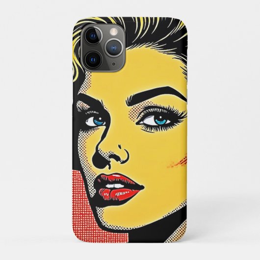 Mooi Pop Art Vrouw Gedefinieerd Case-Mate iPhone Case (Achterkant)