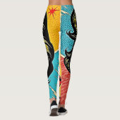 Mooi Pop Art-vrouw gedefinieerd Leggings (Achterkant)