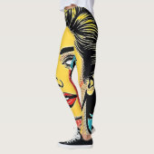 Mooi Pop Art-vrouw gedefinieerd Leggings (Links)