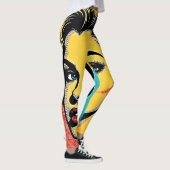 Mooi Pop Art-vrouw gedefinieerd Leggings (Rechts)