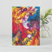 MOOI POPJE,rood blauw geel Kaart (Staand voorkant)