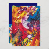 MOOI POPJE,rood blauw geel Kaart (Voorkant / Achterkant)