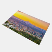 Mooi Portland, Oregon, bij zonsondergang Deurmat (Schuin)