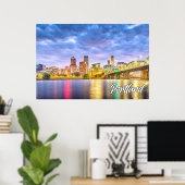 Mooi Portland, Oregon, Verenigde Staten Poster (Thuiskantoor)