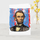 Mooi portret van Abraham Lincoln Kaart (Gele Bloem)