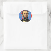 Mooi portret van Abraham Lincoln Ronde Sticker (Tas)