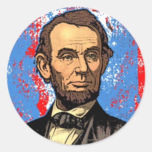 Mooi portret van Abraham Lincoln Ronde Sticker (Voorkant)