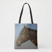 Mooi portret van bruin paard tote bag (Voorkant)