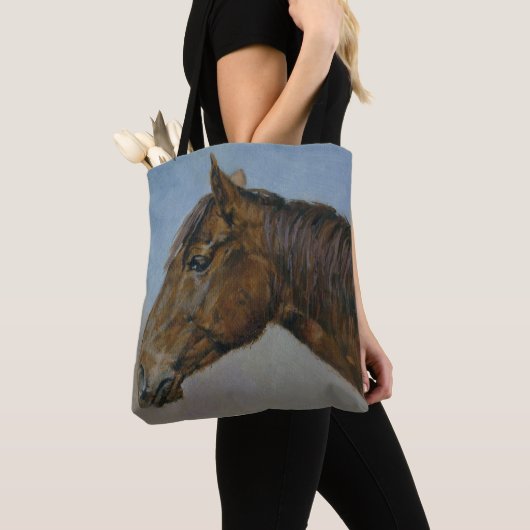 Mooi portret van bruin paard tote bag (Dichtbij)