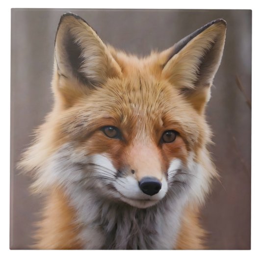 Mooi Portret van Red Fox in Wilderness 4a Tegeltje (Voorkant)
