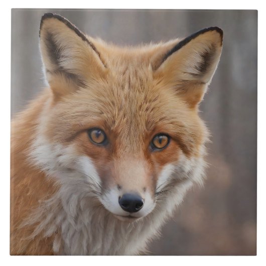 Mooi Portret van Red Fox in Wilderness Tegeltje (Voorkant)