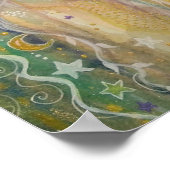 Mooi portret voor een vrouw met fantasy Art Poster (Hoek)