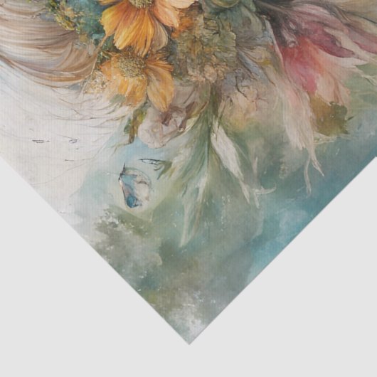 Mooi Portret Vrouw Decoupage Meubels Tissuepapier (Detail)