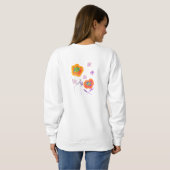 Mooi Posies Abstracte Kunst om te Dragen Trui (Achterkant volledig)