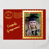 Mooi Post Afgestudeerd Folie Uitnodiging (Voorkant)