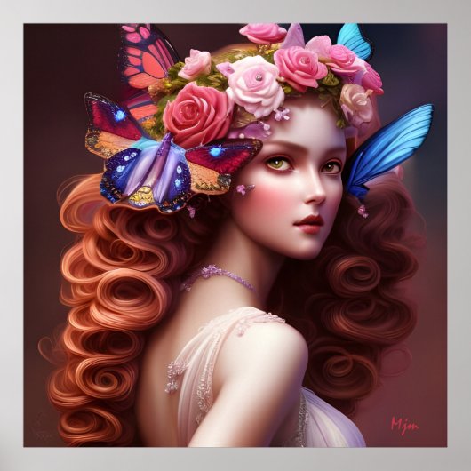 Mooi Poster Fantasy Fairy Princess (Voorkant)