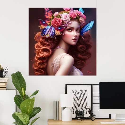 Mooi Poster Fantasy Fairy Princess (Thuiskantoor)