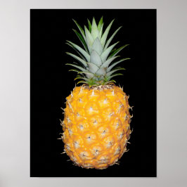 Mooi Poster PINEAPPLE op zwarte achtergrond