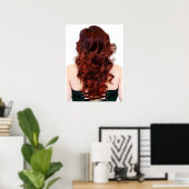 Mooi Poster van Fire Ombre'Salon (Thuiskantoor)