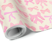 Mooi preppy roze strikken cadeaupapier (Rol Hoek)
