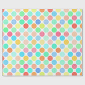 Mooi preppy zomerkleuren polka stippen patroon cadeaupapier (Vlak)