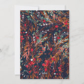 Mooi Prettige feestdagen Floral Feestdagenkaart (Achterkant)