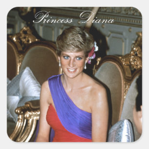 Mooi! Princess Diana Thailand 1988 Vierkante Sticker