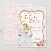 Mooi Princess Tea Party Kaart (Voorkant / Achterkant)